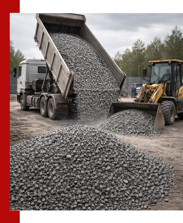 Доставка и продажа щебня гранитного в Тихвине