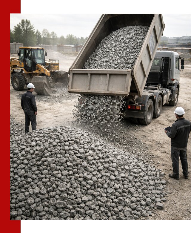 Доставка гранитного щебня фракции 20-40 в Тихвине