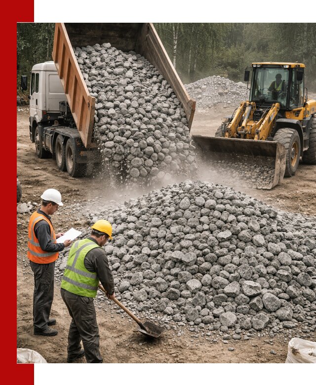 Гранитный щебень фракция 70-150 доставка в Тихвине