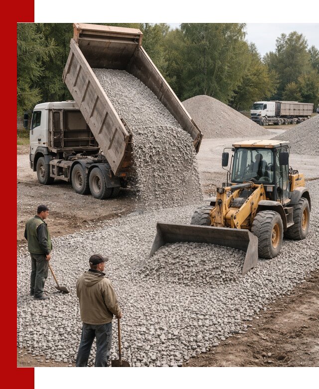 Купить гравийный щебень фракция 20-40 в Тихвине с доставкой