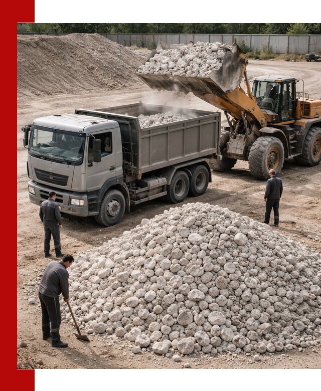 Известняковый щебень фракция 70–150 с доставкой в Тихвине