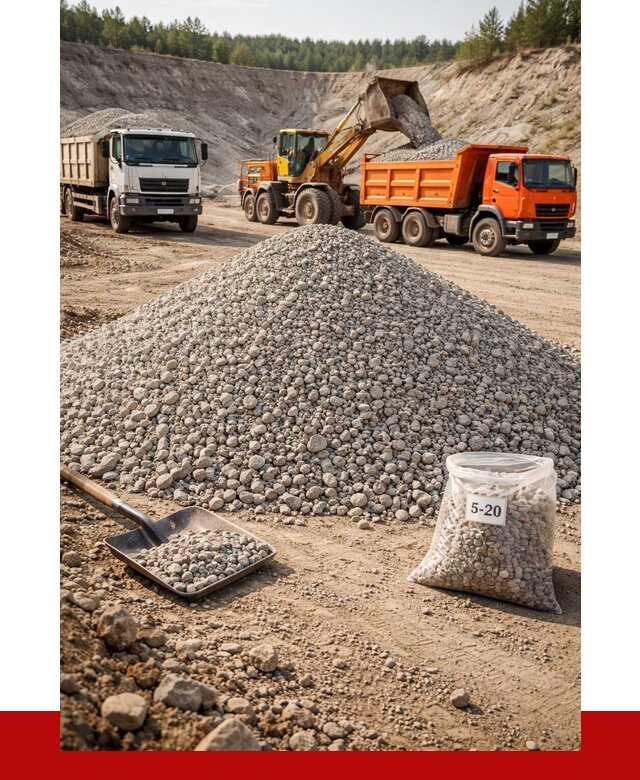 Доломитовый щебень фр. 5-20 в Тихвине от 4590 р. | ПРОНЕРУДТхв