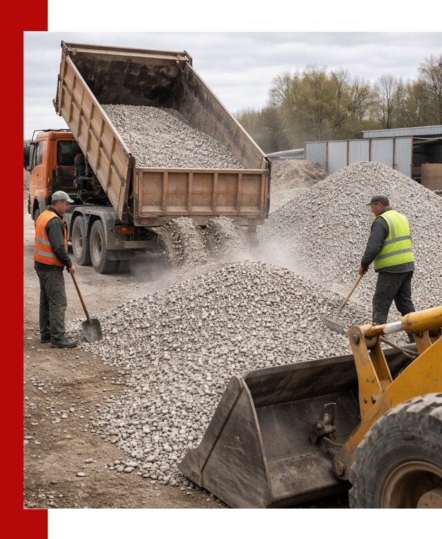 Доломитовый щебень фракции 5-20 с доставкой в Тихвине