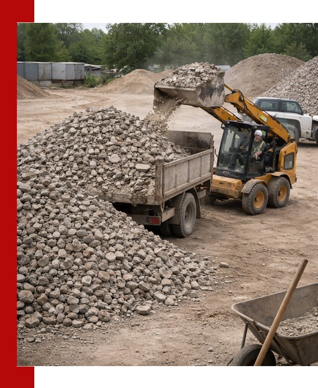 Доставка вторичного щебня в Тихвине для строительных работ