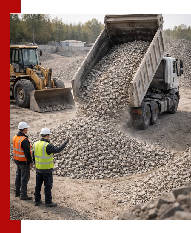 Вторичный щебень фракция 40–70 доставка в Тихвине