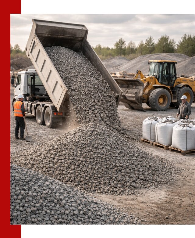 Бетонный щебень фракция 5–20 с доставкой в Тихвине
