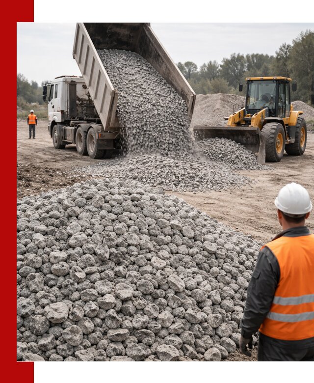 Доставка бетонного щебня фракции 20-40 в Тихвине