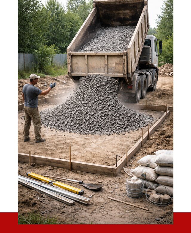 Купить щебень для фундамента в Тихвине от 4918 р. | ПРОНЕРУДТхв