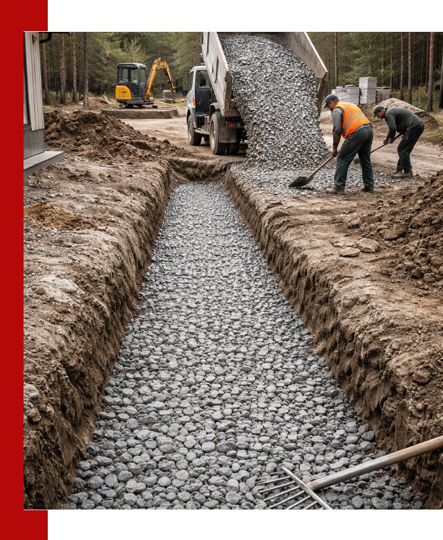 Щебень для дренажа с доставкой в Тихвине высокого качества