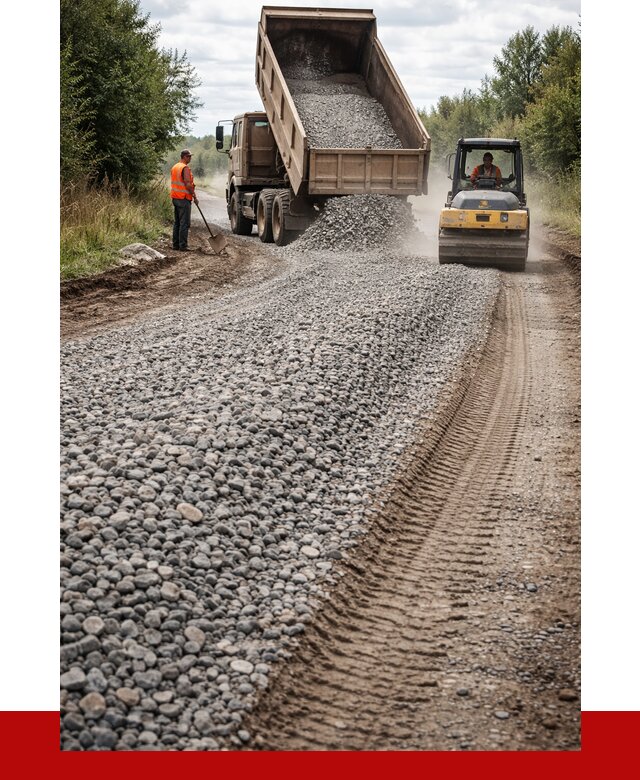 Щебень для отсыпки дороги в Тихвине от 2951 р. ПРОНЕРУДТхв