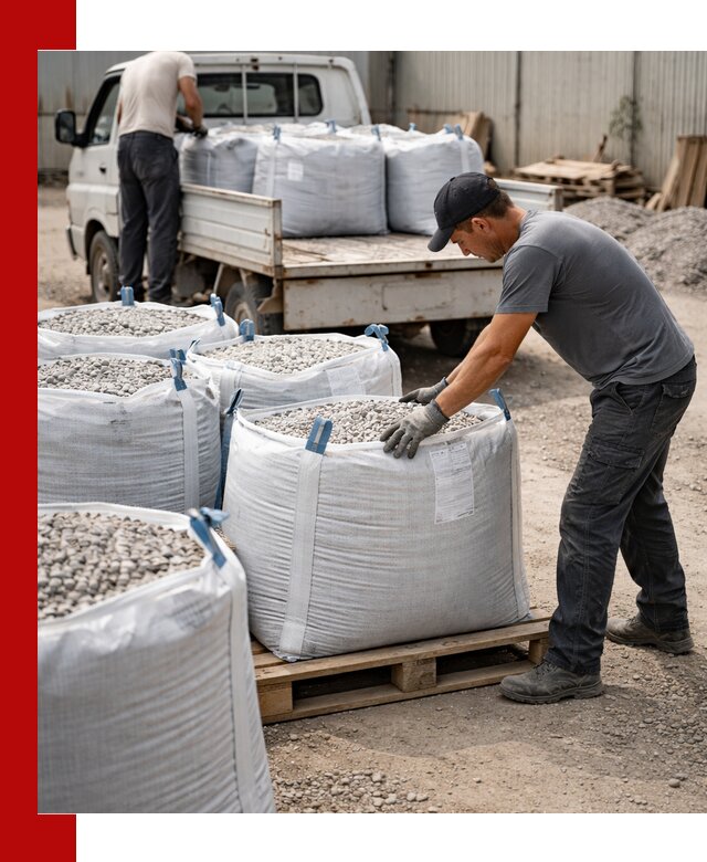 Доставка щебня в мешках по выгодным ценам в Тихвине