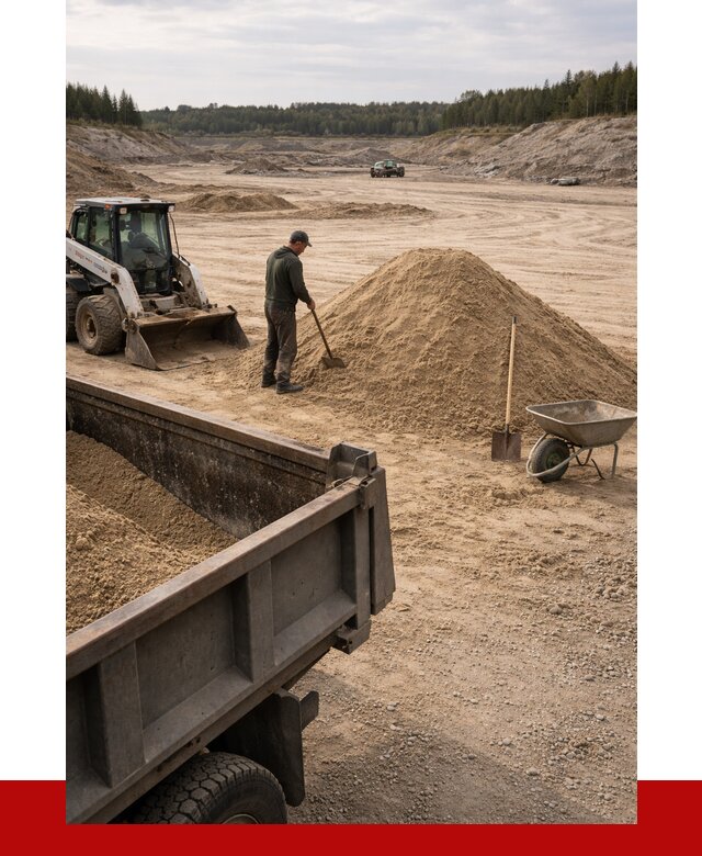 Карьерный песок среднезернистый в Тихвине, от 2404 р. ПРОНЕРУДТхв