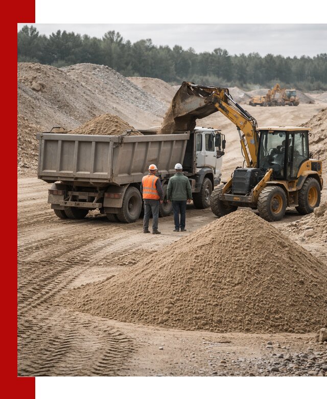 Карьерный среднезернистый песок с доставкой в Тихвине