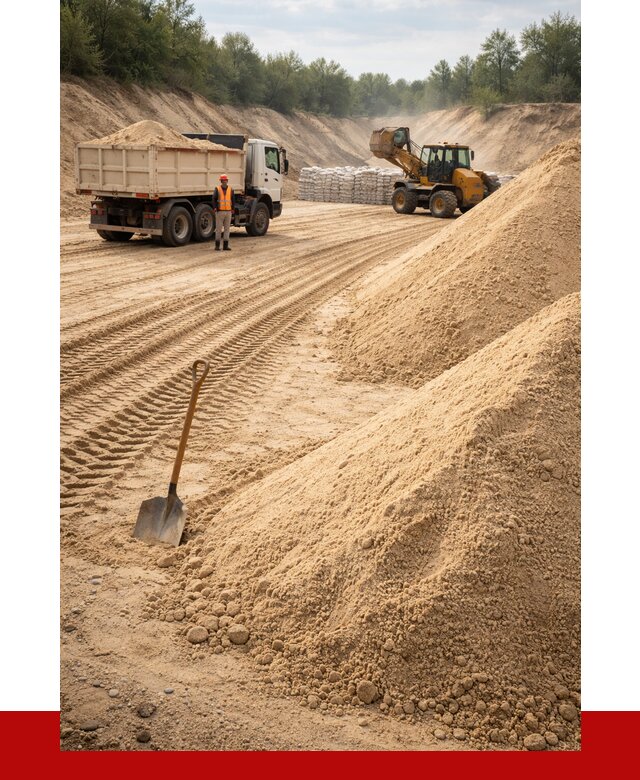 Карьерный песок мелкозернистый в Тихвине от 9835 р. | ПРОНЕРУДТхв