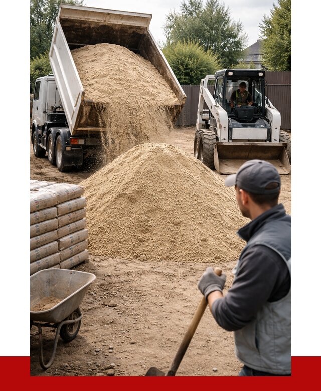 Мытый речной песок с доставкой в Тихвине от 1585 р. | ПРОНЕРУДТхв