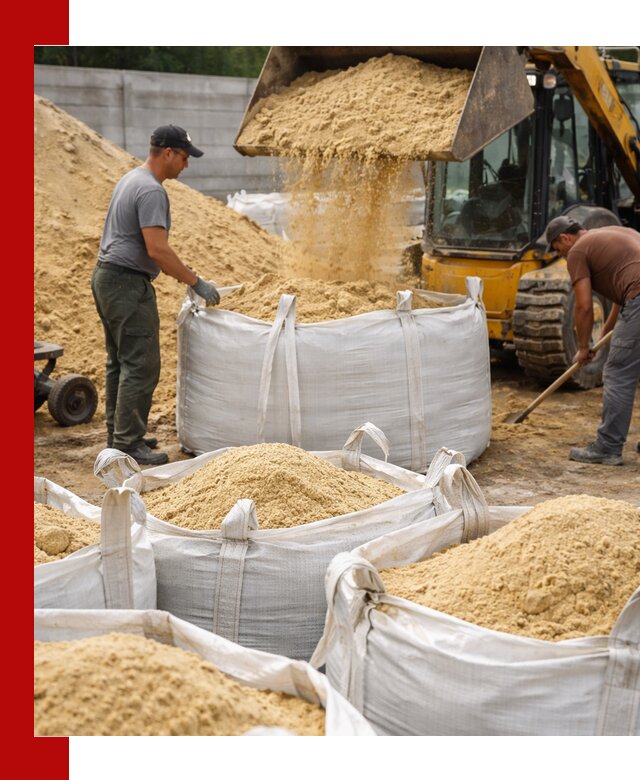 Поставка качественного песка для кладки в Тихвине