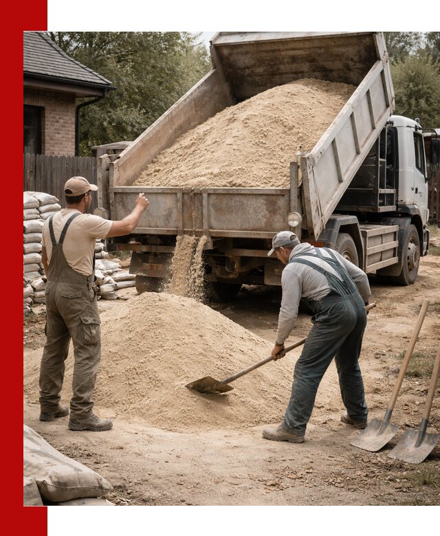 Песок для штукатурки с доставкой в Тихвине качественный и чистый