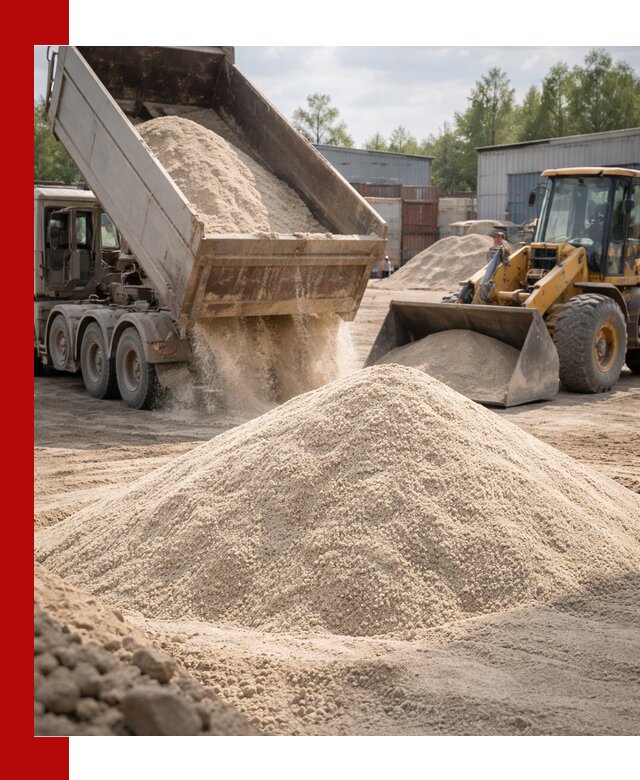 Кварцевый песок с доставкой в Тихвине для строительных работ