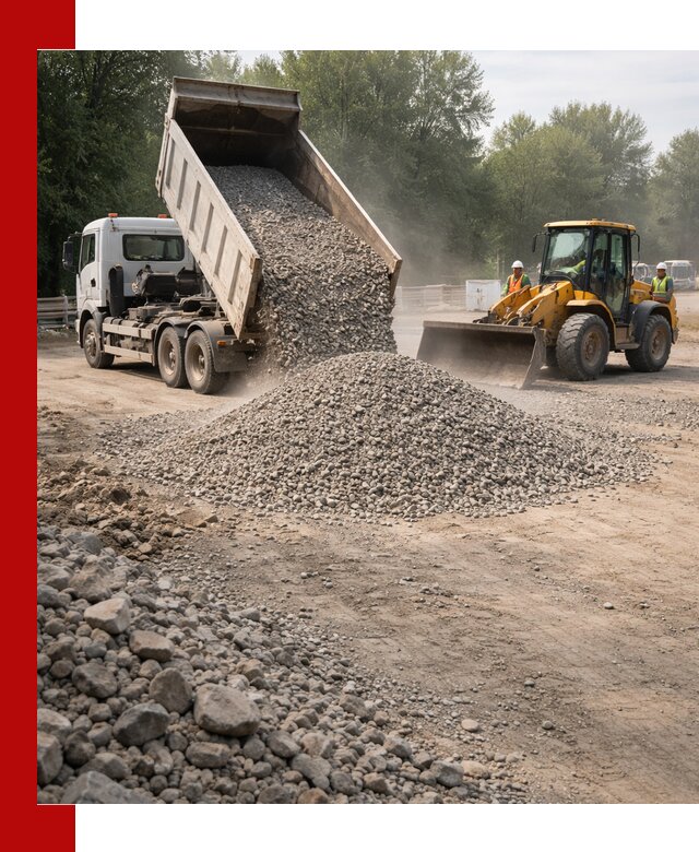 Гравий фракция 5–20 доставка в Тихвине оптом и в розницу