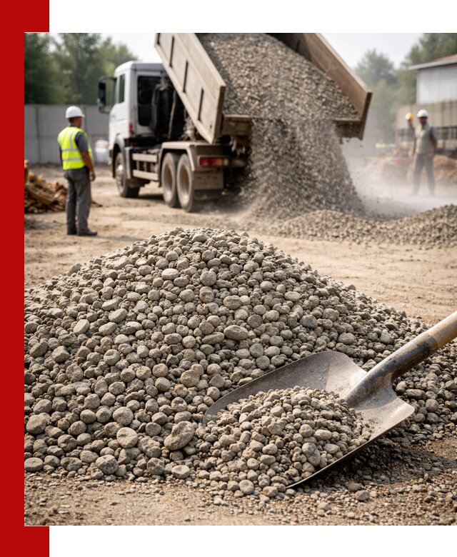 Доставка гравия фракции 20-40 в Тихвине с самосвалами