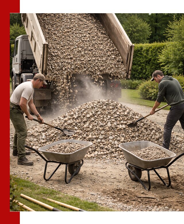 Доставка и продажа декоративной гальки в Тихвине