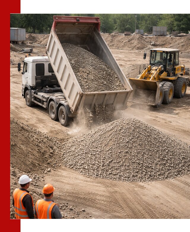 Щебень с песком (ЩГПС С2) с доставкой в Тихвине