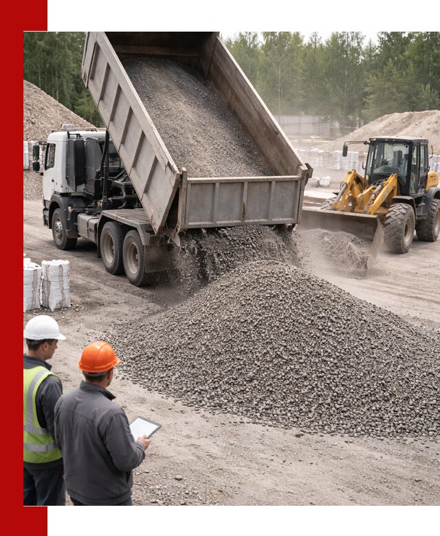 Доставка и продажа гранитного отсева 0-10 в Тихвине