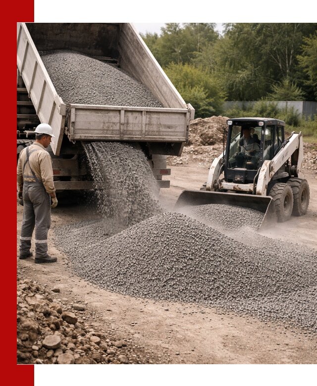 Доставка гравийного отсева 0-5 в Тихвине оптом и в розницу