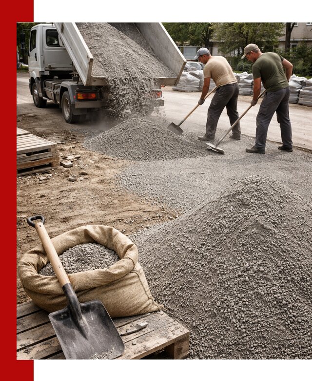 Отсев для тротуарной плитки в Тихвине — доставка и укладка