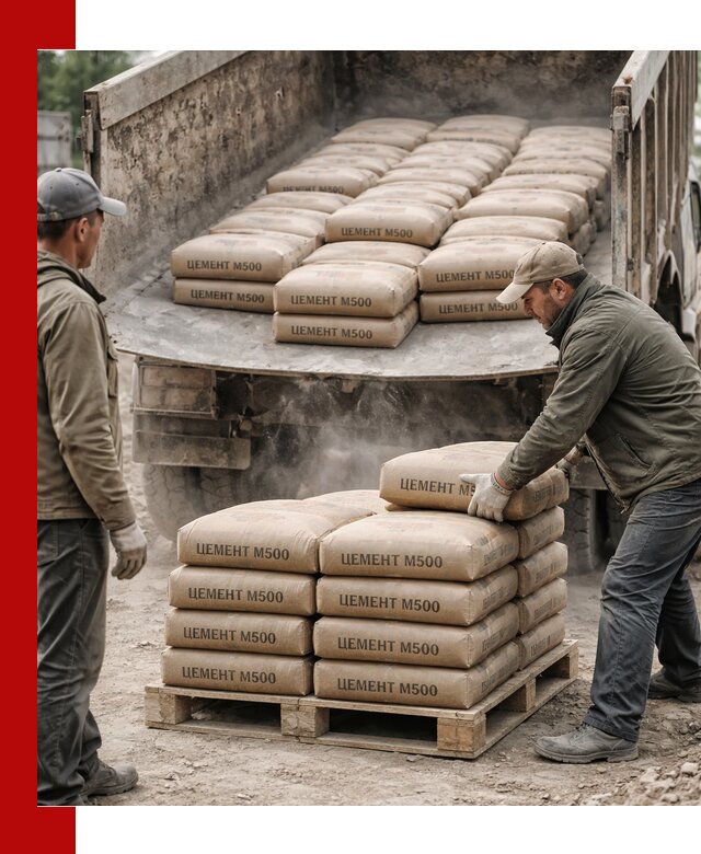Цемент М500 с доставкой самосвалом в Тихвине
