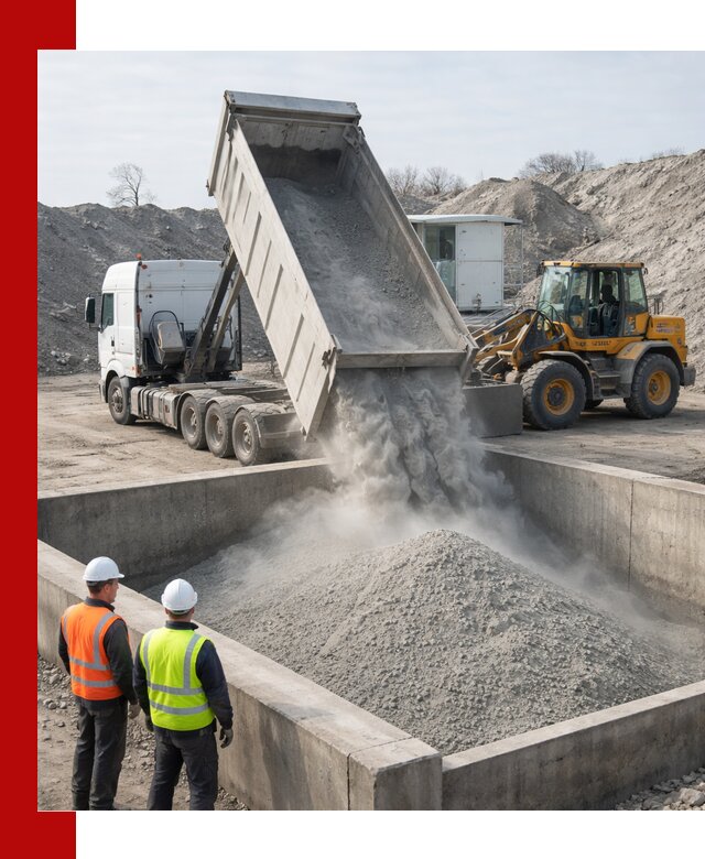 Доставка цемента навалом в Тихвине крупными партиями