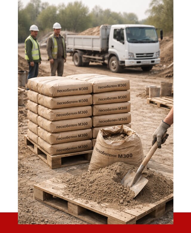 Пескобетон М300 в Тихвине с доставкой от 5082 р. за куб | ПРОНЕРУДТхв