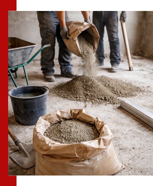 Доставка сухой смеси для стяжки в Тихвине