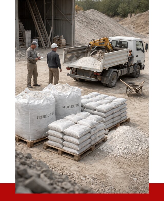 Известь строительная в Тихвине с доставкой от 4590 р. | ПРОНЕРУДТхв
