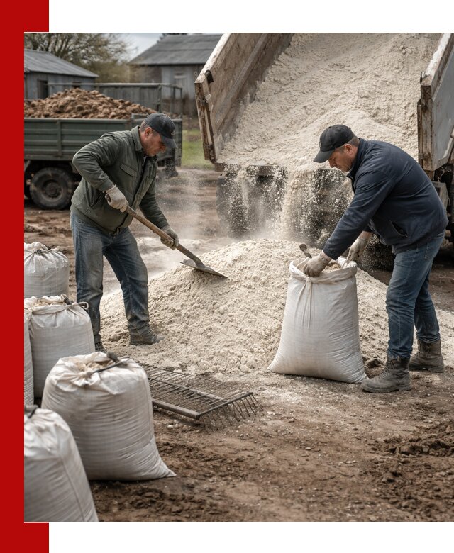 Доставка извести пушонки в Тихвине оптом и мелким оптом