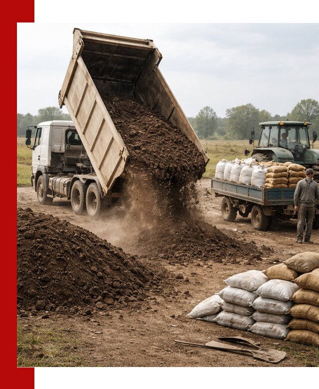 Доставка грунта и удобрений оптом в Тихвине для сельхоз и строительства