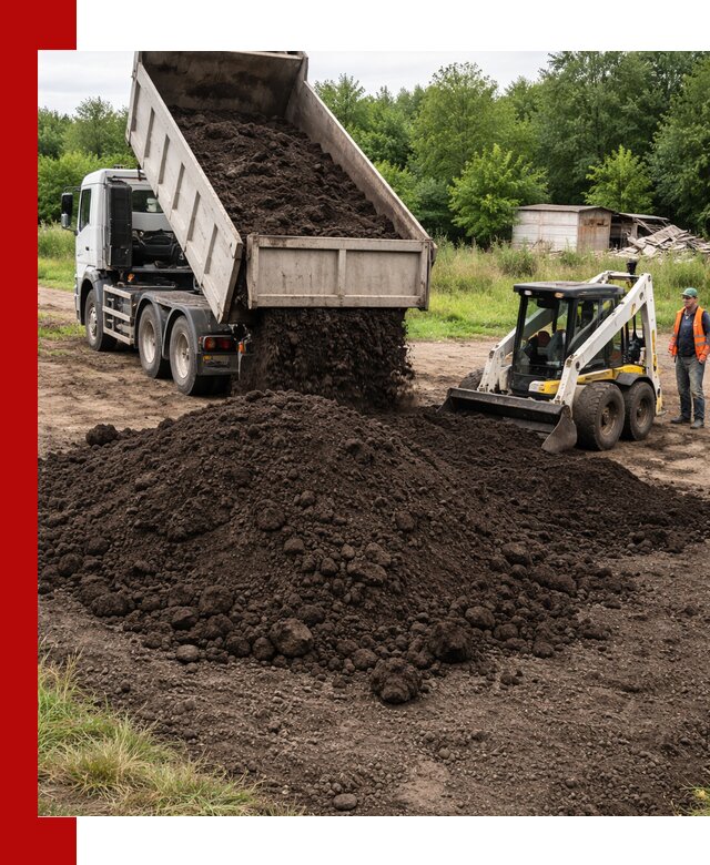 Поставка плодородной земли с доставкой самосвалом в Тихвине
