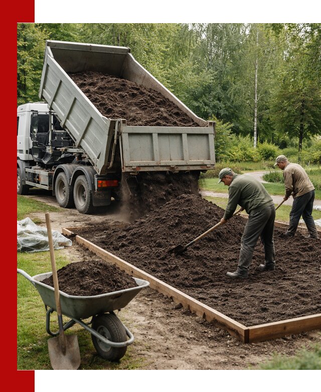 Доставка грунта для озеленения и благоустройства в Тихвине