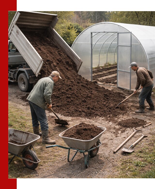 Грунт для теплицы с доставкой в Тихвине — плодородный субстрат под растения