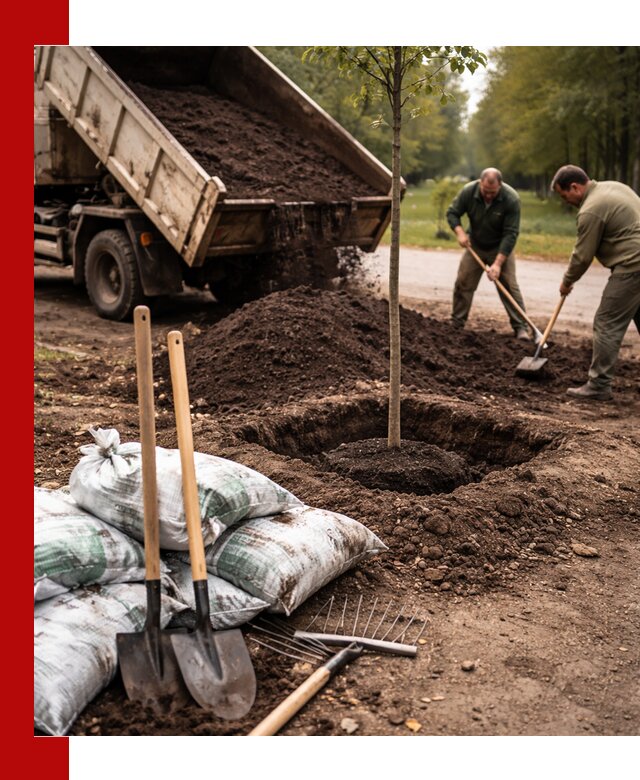 Грунт для посадки деревьев в Тихвине — доставка и подготовка почвы
