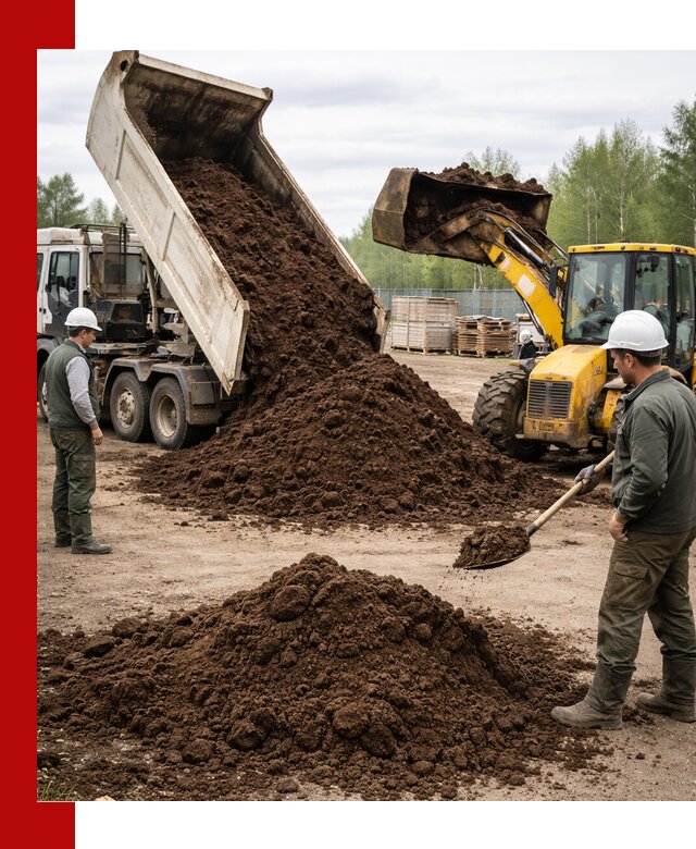 Доставка торфа оптом и в мешках в Тихвине