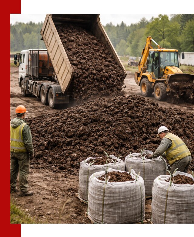 Доставка нейтрального торфа в Тихвине оптом и в розницу