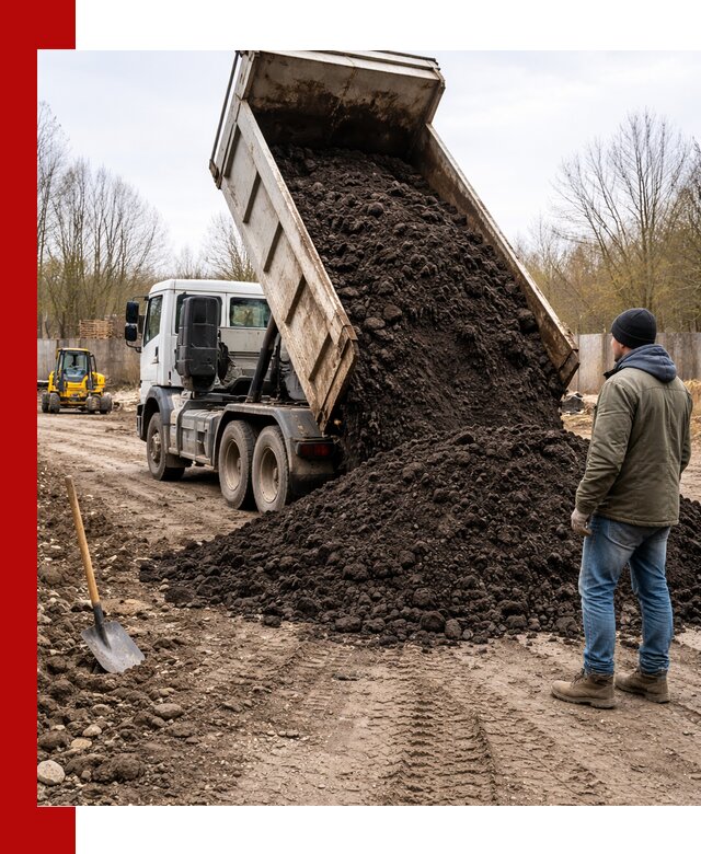 Доставка чернозема навалом в Тихвине быстро и выгодно