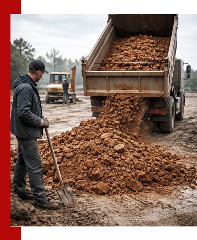 Глина для засыпки в Тихвине с доставкой самосвалами