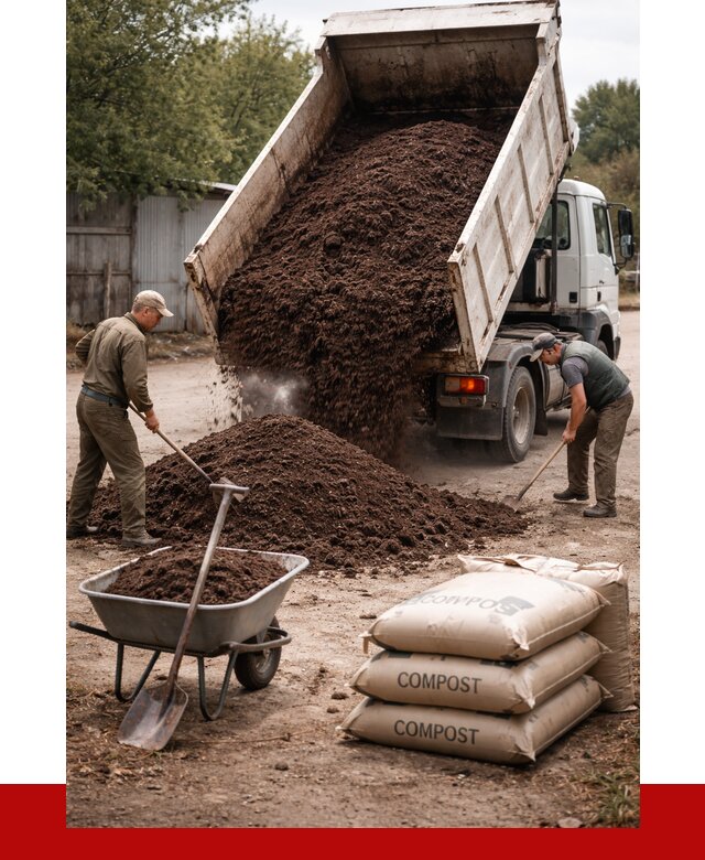 Купить компост в Тихвине от 4590 р. за куб с доставкой | ПРОНЕРУДТхв