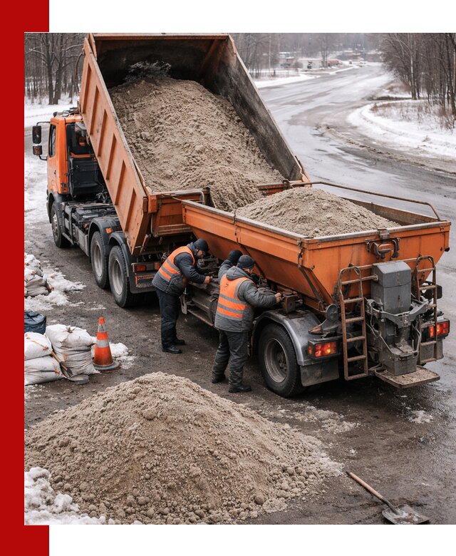 Поставка и вывоз пескосоля в Тихвине оптом и в розницу