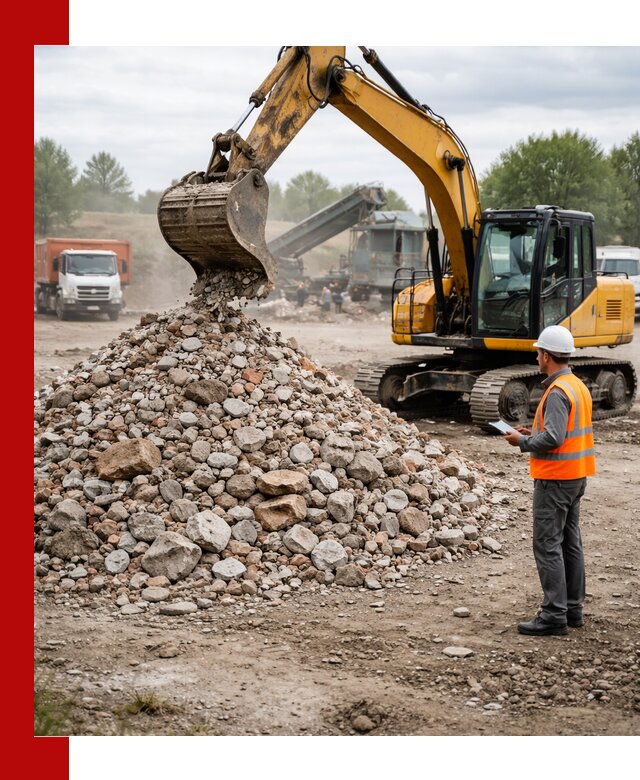 Доставка и вывоз строительного боя в Тихвине