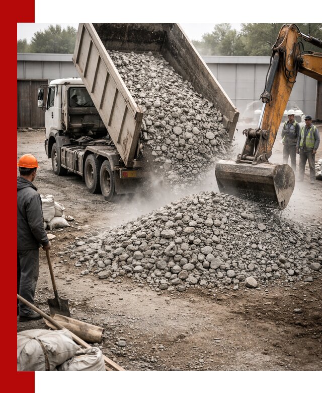 Доставка дробленого бетона в Тихвине оптом и в розницу