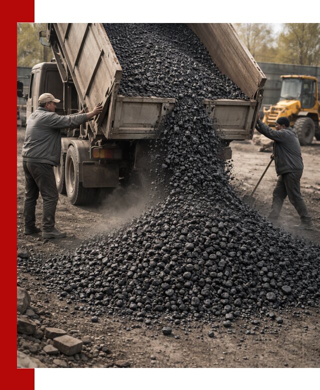 Доставка угля семечка самосвалами в Тихвине