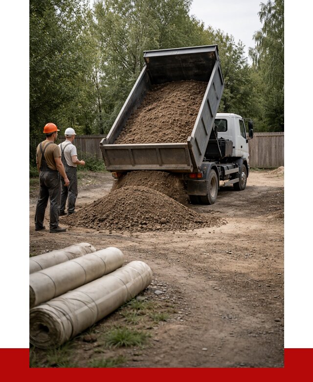 Доставка сыпучих материалов самосвалом в Тихвин от 4590 р. | ПРОНЕРУДТхв